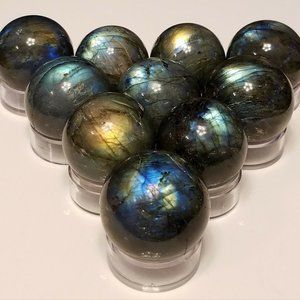 30-50mm Natural Labradorite Feldspar Quartz